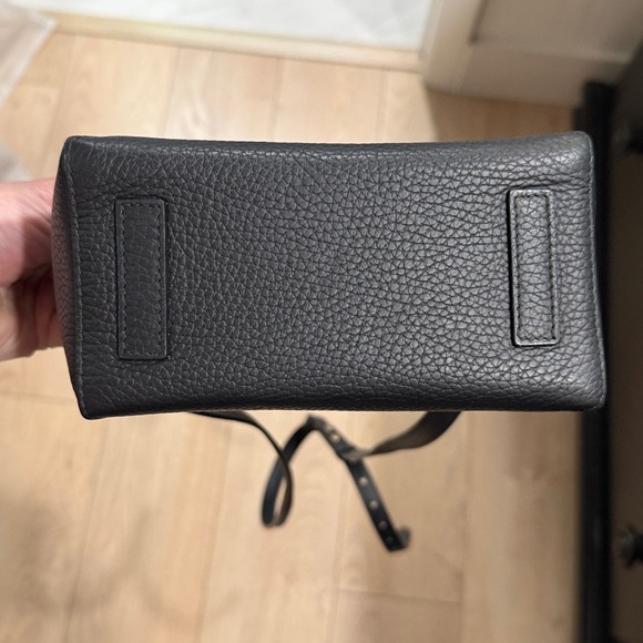 Strathberry Black Mini Mosaic Nano Bag with Gold Accents - Picture 7 of 8